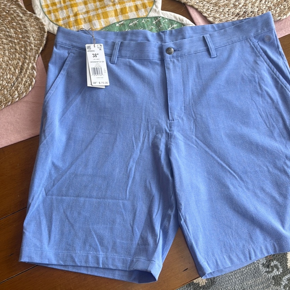 Adidas crosshatch shorts 9” size 38